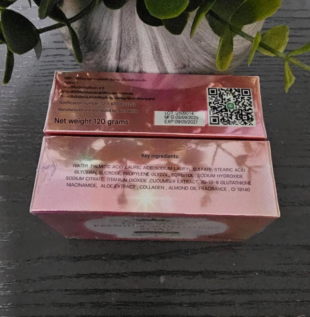 Aura White Premium Whitening Face&Body Soap 120g 1pc