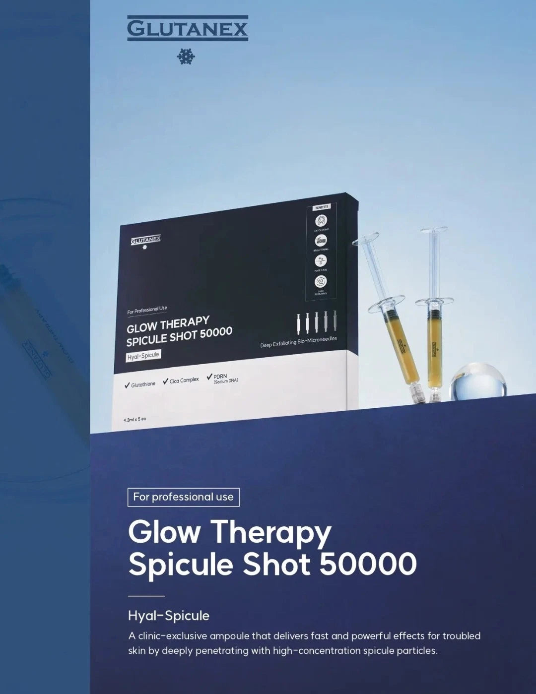 Glutanex Glow Therapy Spicule Shot 50000 Authentic