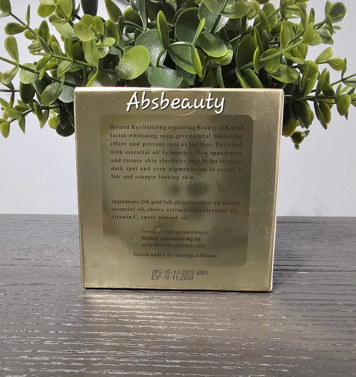 Bismid 24K Gold Facial Soap Clearing Spots & Wrinkles 150g