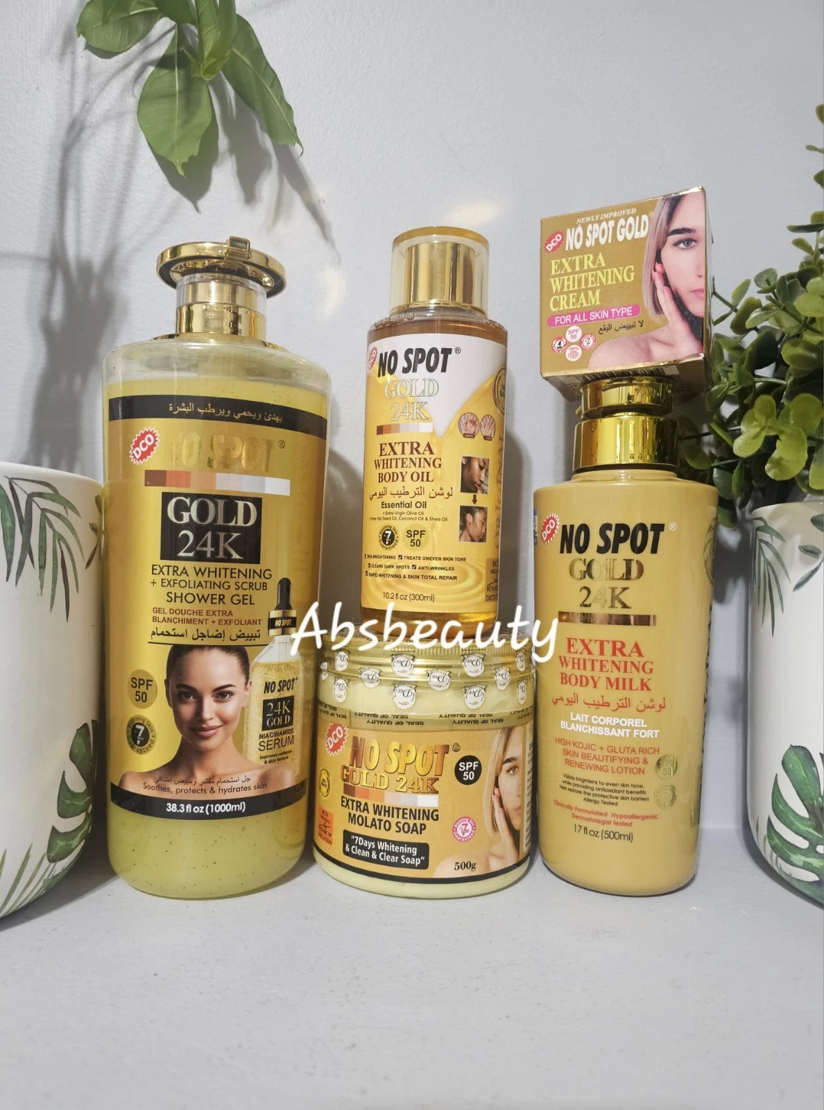 NO SPOT 24K GOLD Xtra Whitening Set 5in1 Combo
