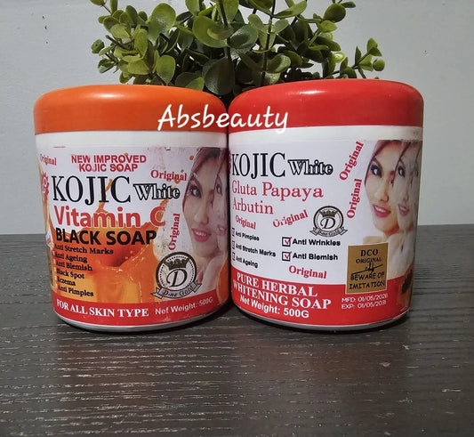 Kojic White Pure Herbal Whitening Black Soap 500g 1pc