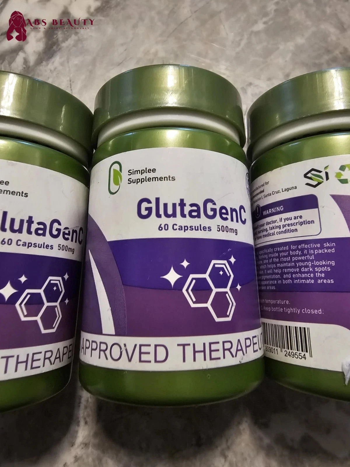 GlutaGenC Glutathione L-Glutathione Capsules Anti-Aging Skin Whitening 60Caps