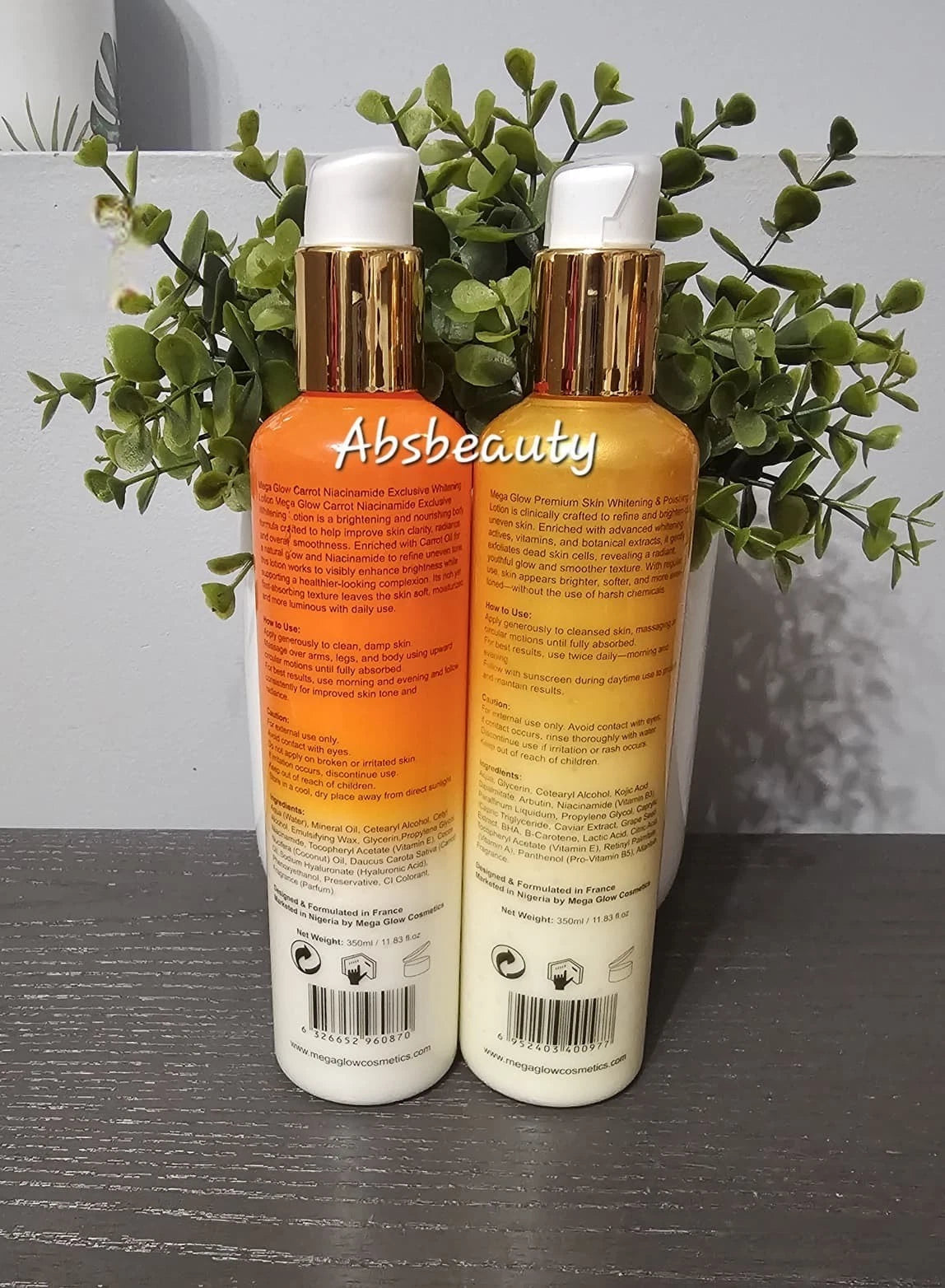 Mega Glow Cosmetics Paris Whitening Lotion 350ml 1pc