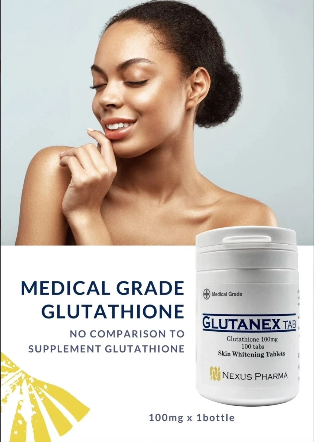 Glutanex Tab Glutathione by Nexus 100 Tablets ORIGINAL & Authentic