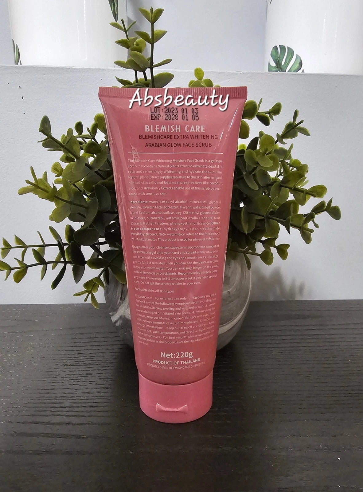 Blemish Care Extra Whitening Arabian Glow Face Scrub Natural Clear Face 220g