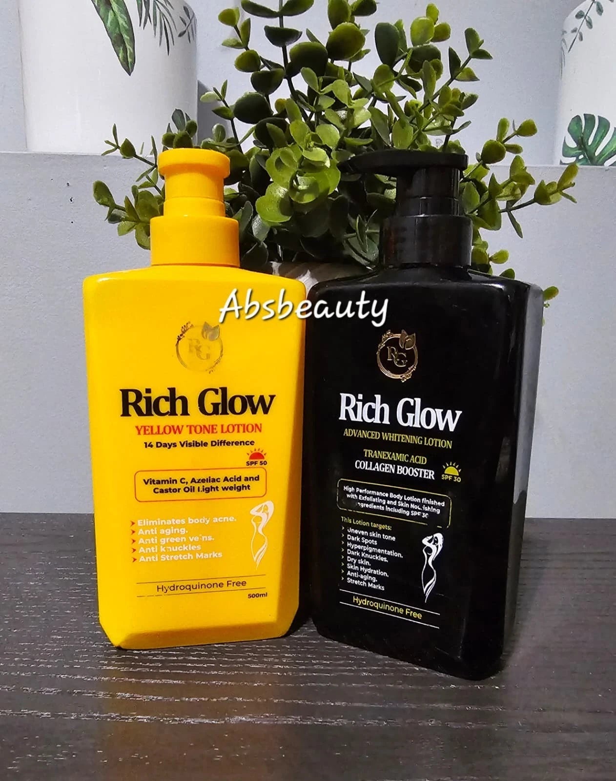 Rich Glow Yellow Tone & Advanced Whitening Lotion 500ml 1pc