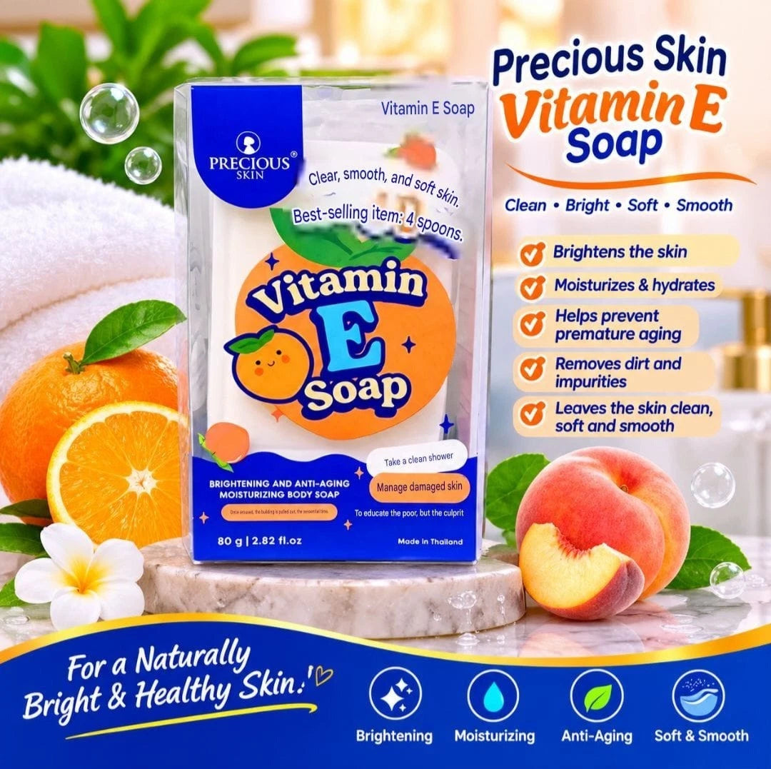 Precious Skin Vitamin E Moisture Anti-Aging Bar Soap Bright Soft Smooth Skin 1pc