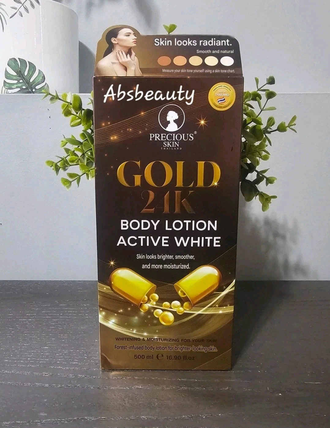 Precious Skin 24K GOLD Active White Brightening Body Lotion 500ml