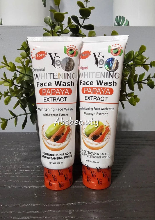 YC Whitening Face Wash With Papaya Extracts,Deep Cleansing 100ml 1pc