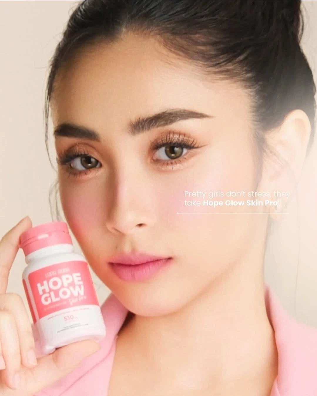 Luna Aura HOPEGLOW Skin Pro Glutathione & Probiotic 510mg, 30 Capsule