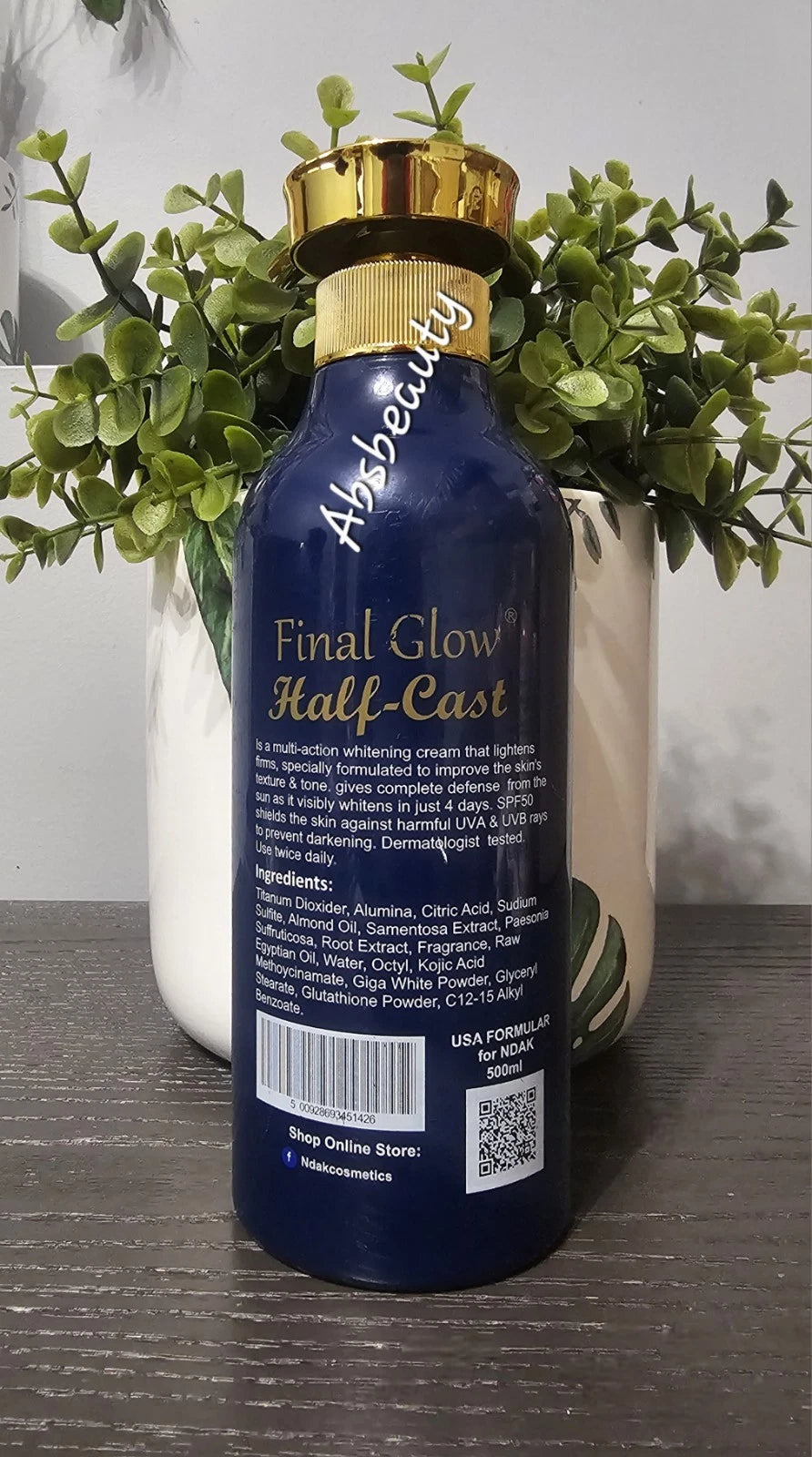 Final Glow Half-C Kojic+Arbutin Whitening Face&Body Lotion 500ml Authentic
