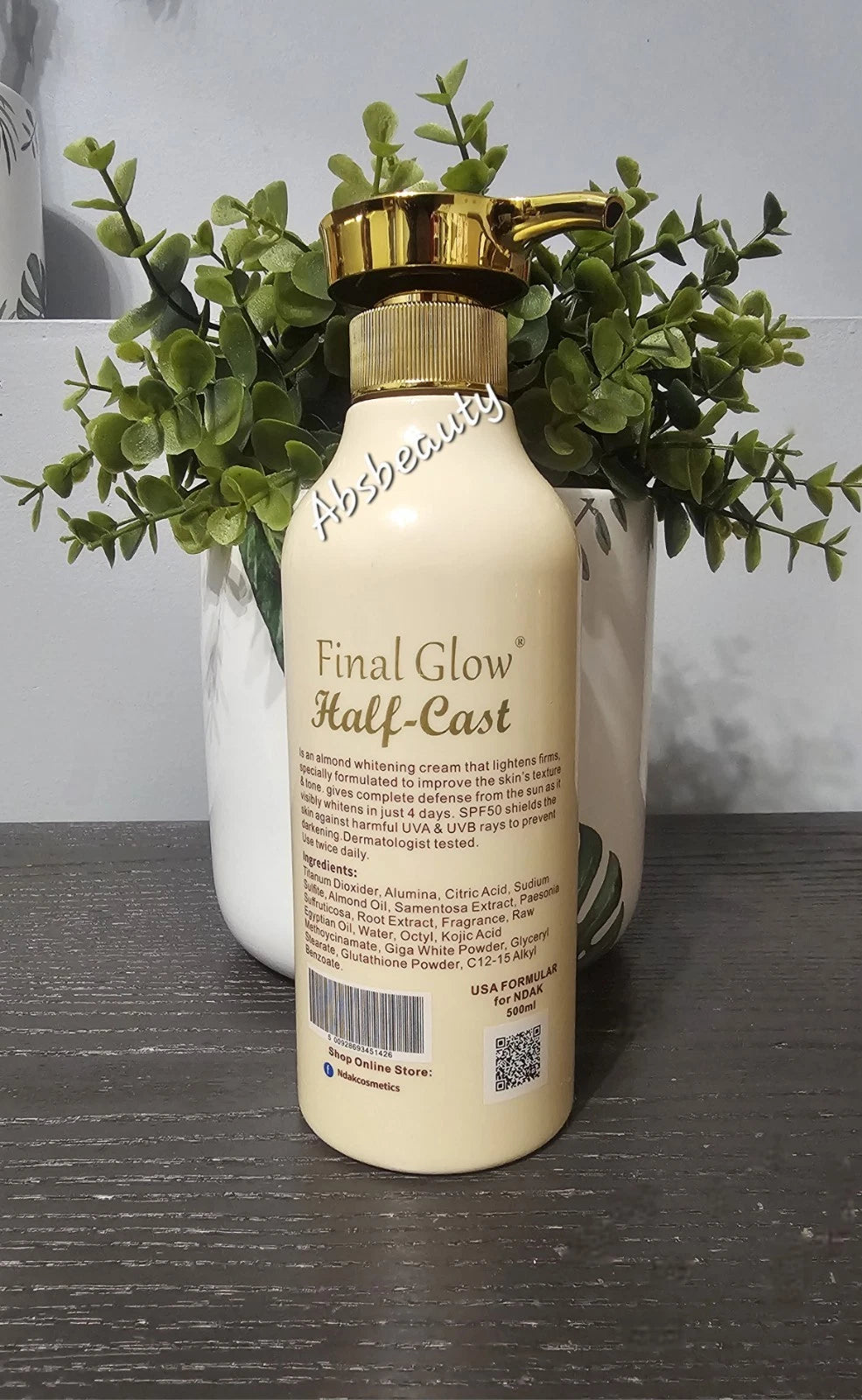 Final Glow Half-C Almond+Egg Yolk Whitening Face&Body Lotion 500ml Authentic