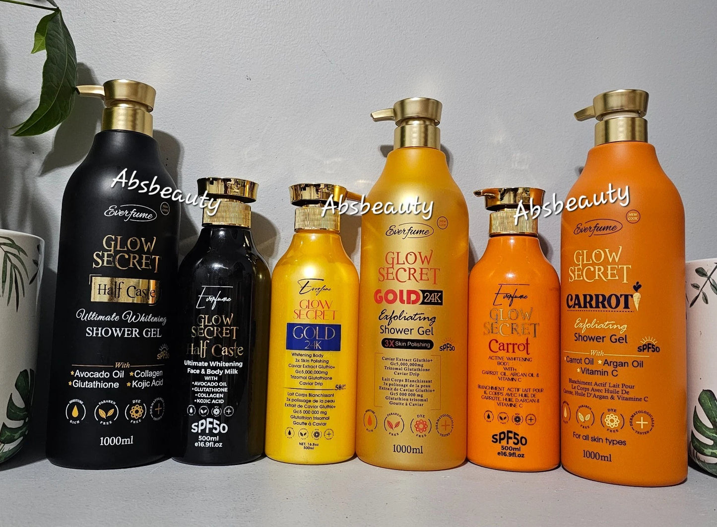 Glow Secret Whitening Body Lotion 500ml & Shower Gel 1000ml 1pc