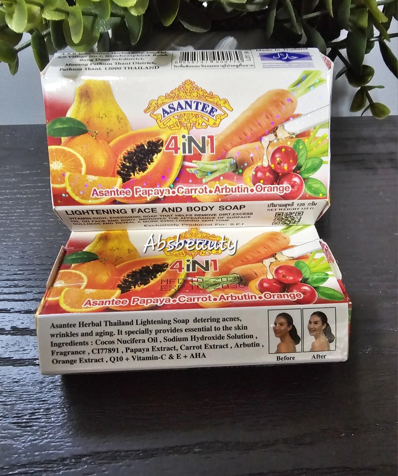 Asantee 4in1 Lightening Face & Body Soap 125g 1pc