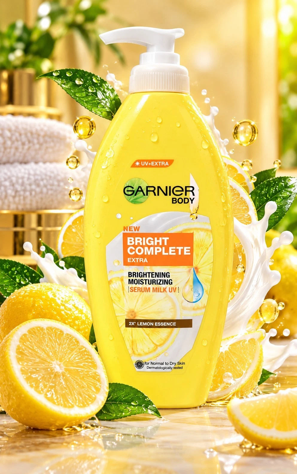 Garnier Body Serum Lotion Bright Complete Extra Brightening Moisturizing 400ml✨️