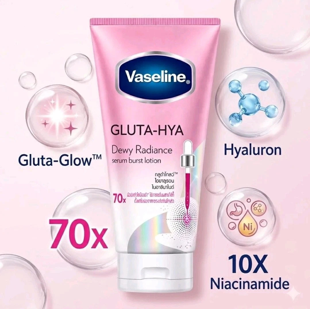 Vaseline Healthy Bright Gluta-Hya Serum Burst Lotion Dewy Radiance 290ml, 1pc