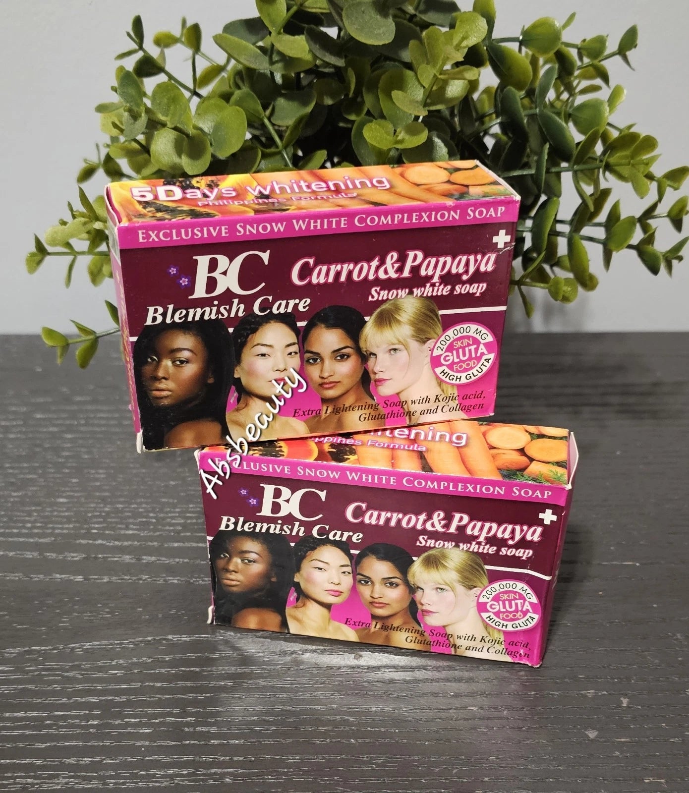 Blemish Care Carrot&Papaya Snow White Complexion Face & Body Soap,160g 1pc