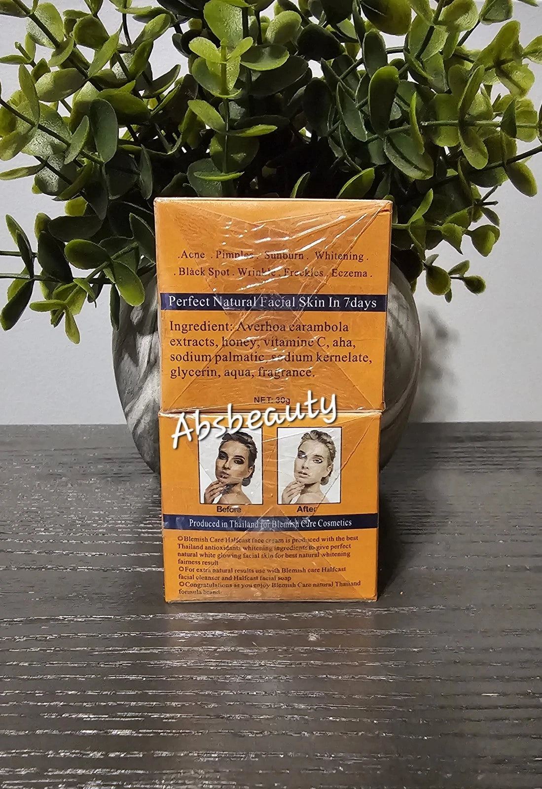 Blemish Care Half-C Natural Face Glow & Lightening 30g 1pc