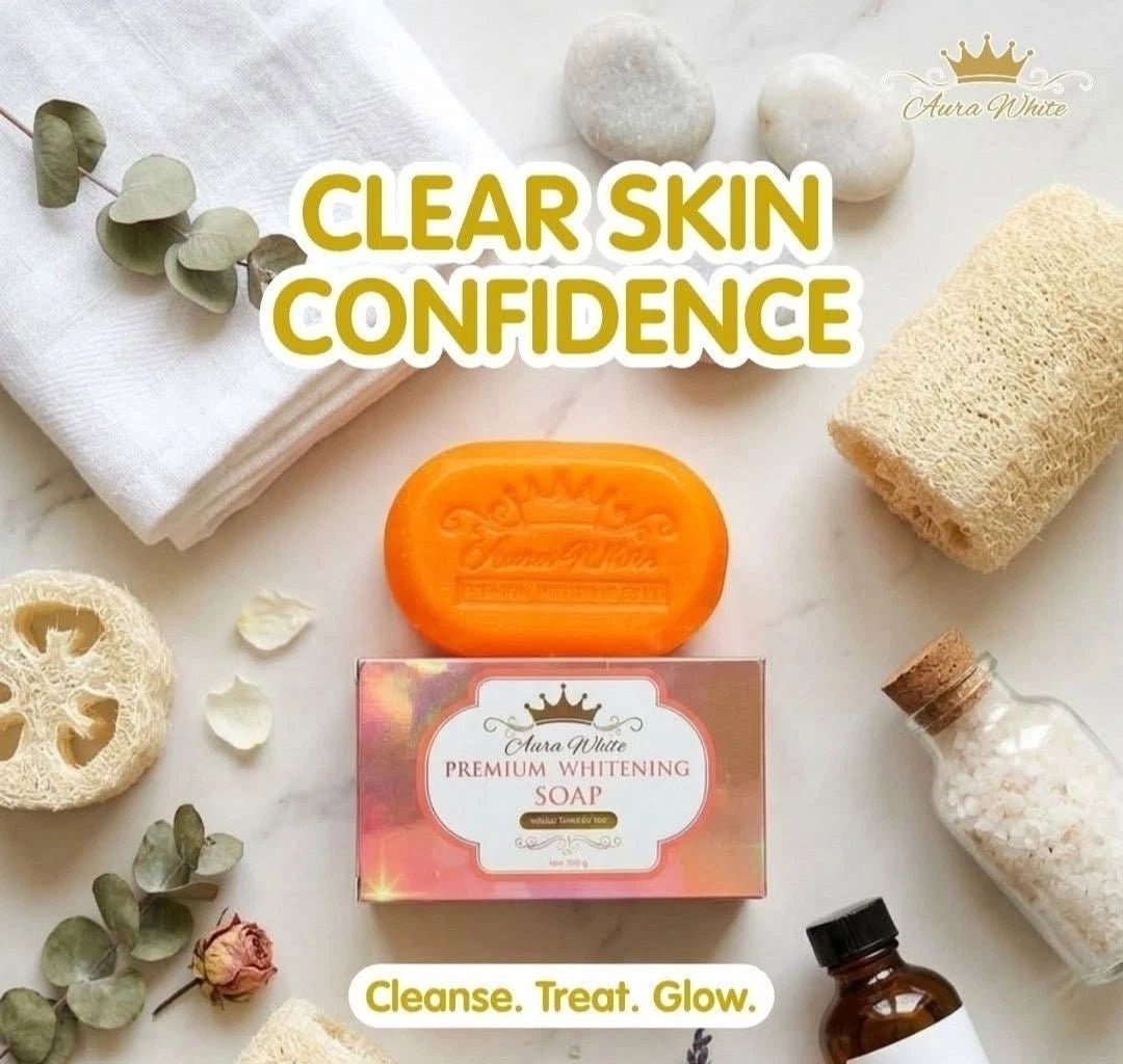 Aura White Premium Whitening Face&Body Soap 120g 1pc