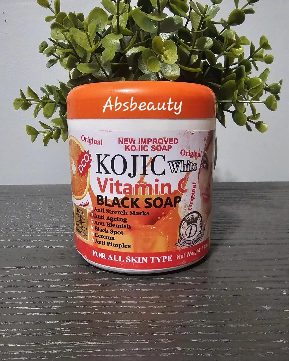 Kojic White Pure Herbal Whitening Black Soap 500g 1pc