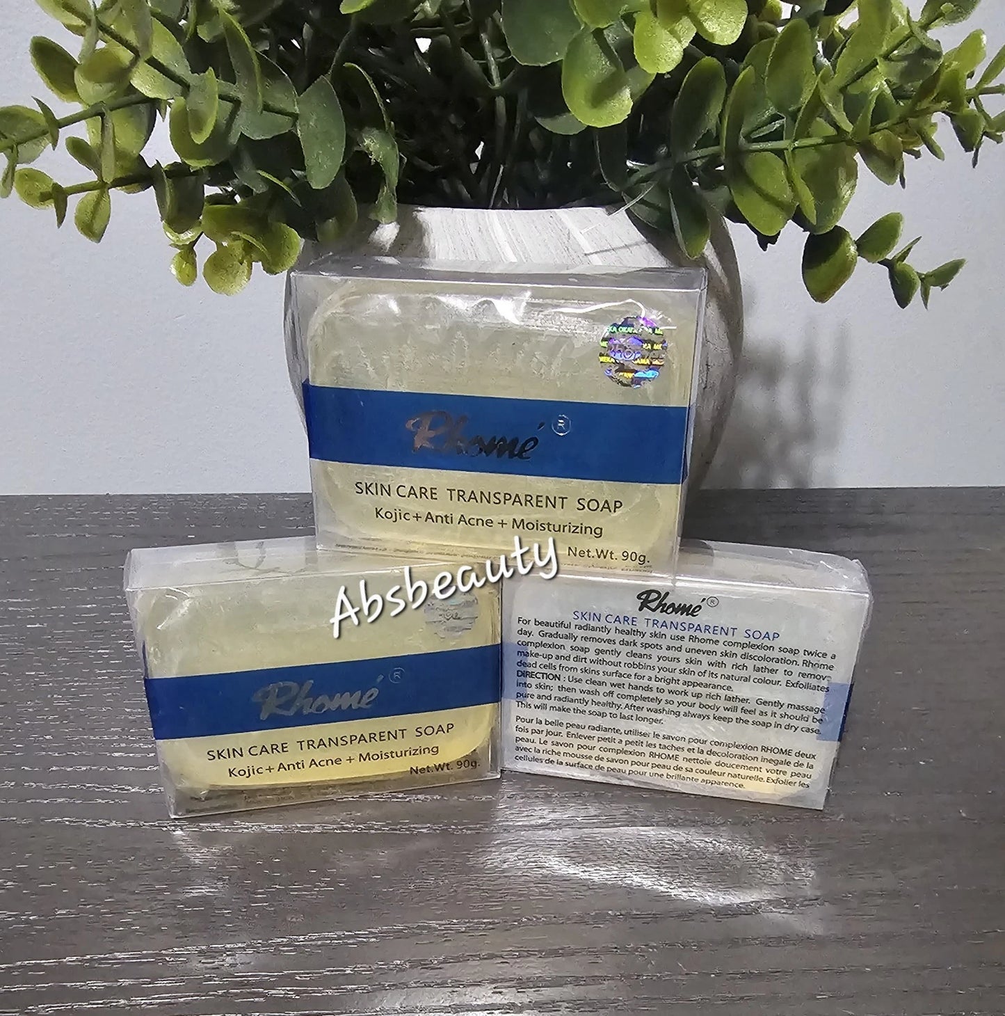 Rhomé Skin Whitening Moisturizing Transparent Soap 90g 1pc