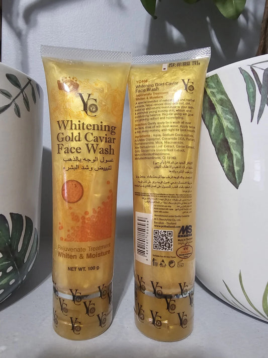 1×YC Whitening Gold Caviar Face Wash Rejuvenate Treatment Whiten & Moisture
