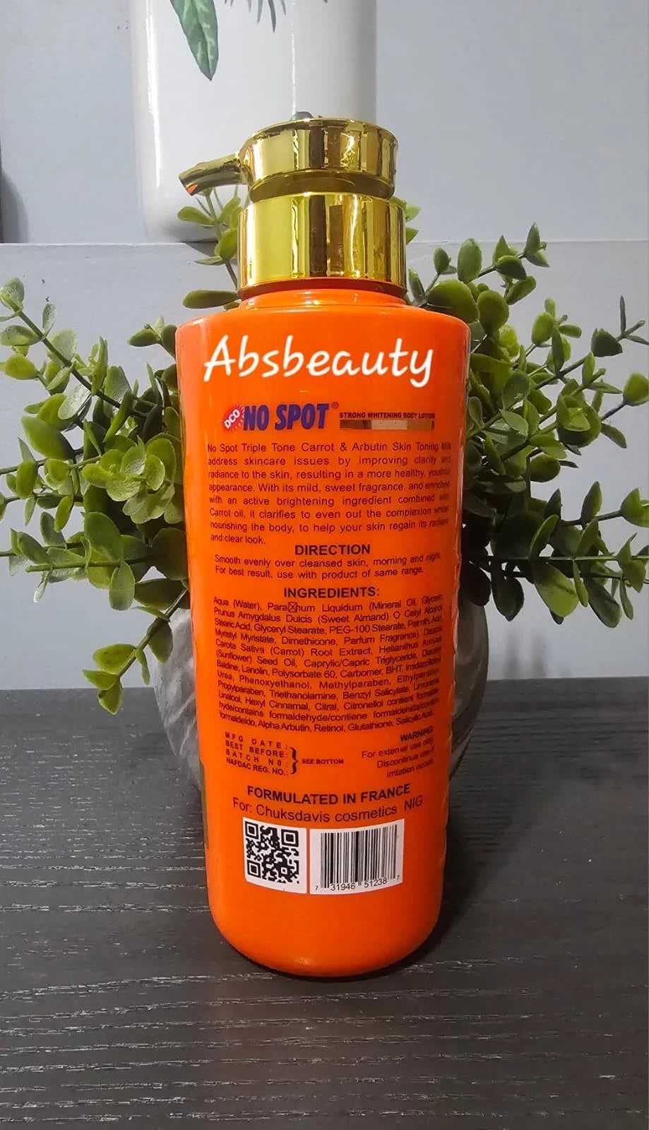 No Spot Strong Whitening Body Lotion with spf50 500ml 1pc