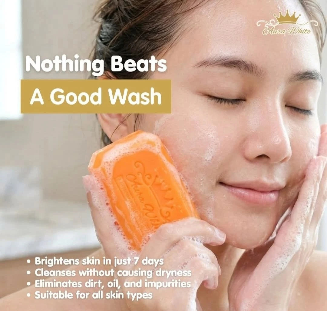 Aura White Premium Whitening Face&Body Soap 120g 1pc