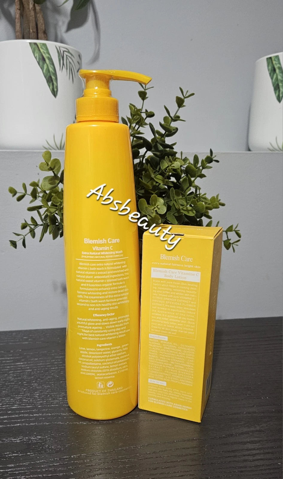 2pcs Blemish Care Vitamin C||Shower Gel 1000ml & Body Lotion 350ml ✨️