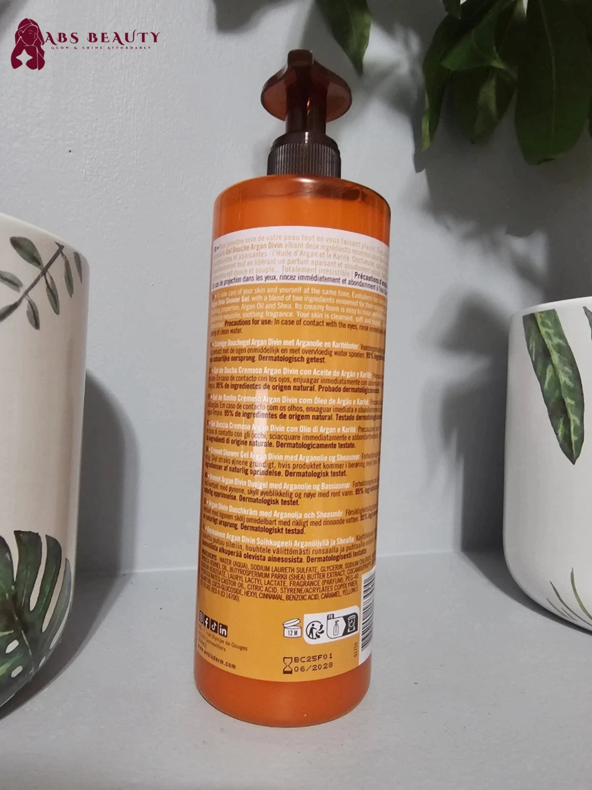 Evoluderm Gel Douche Cremeux Argan Creamy Shower Gel Argan 500ml