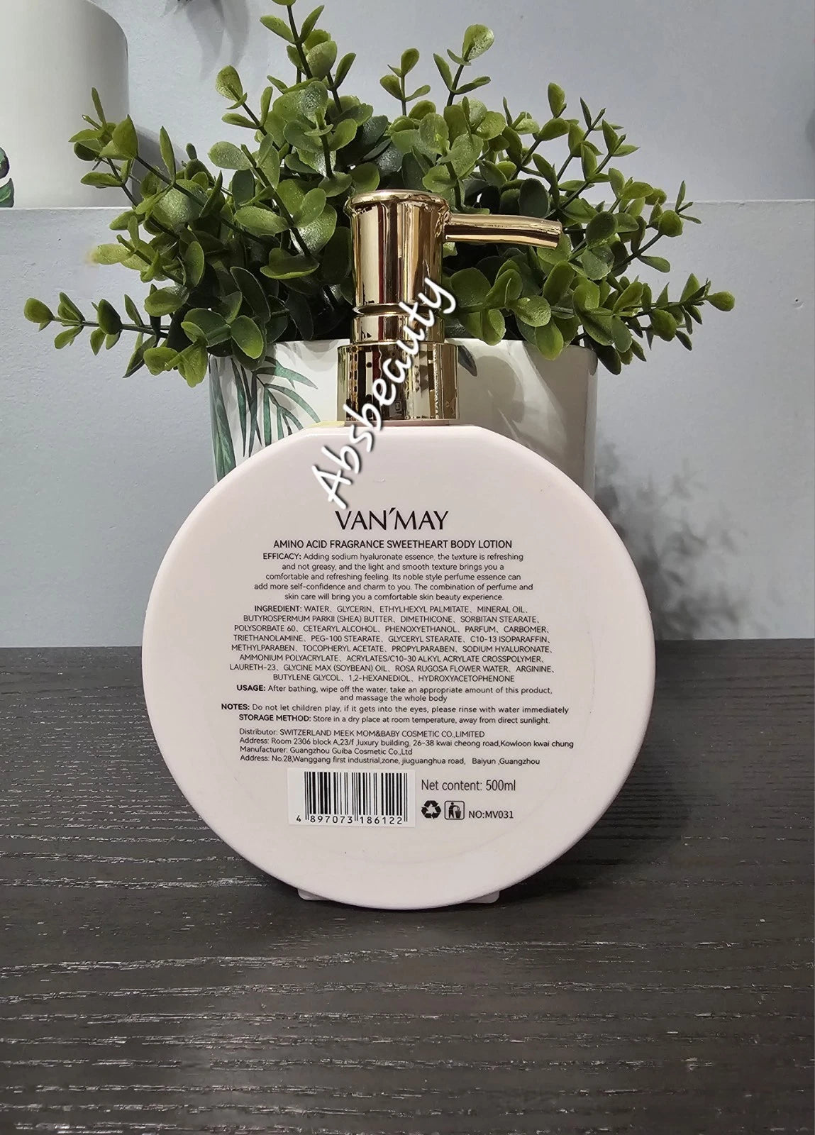 VAN'MAY Amino Acid Fragrance Deep  Moisturizer Body Lotion Paris 500ml