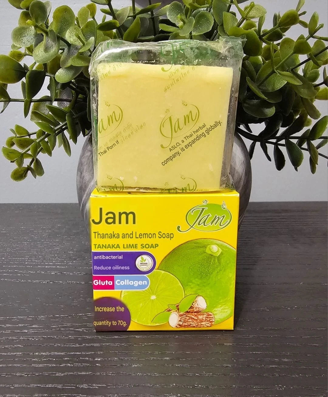 JAM Tanaka Lime Face Soap Gluta Collagen Reduce Oiliness 70g X 2pcs ✨️