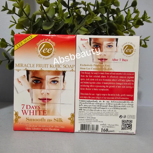 1X LEE 7 Days White Smooth As Silk Whitening Bar Soap