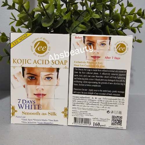 1X LEE 7 Days White Smooth As Silk Whitening Bar Soap